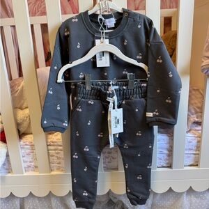 Jamie Kay Gray Cherry Print Baby Set